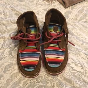 Woman Ariat serape shoes